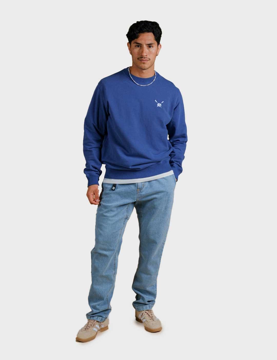Trendsplant Manzanaro sudadera azul para hombre
