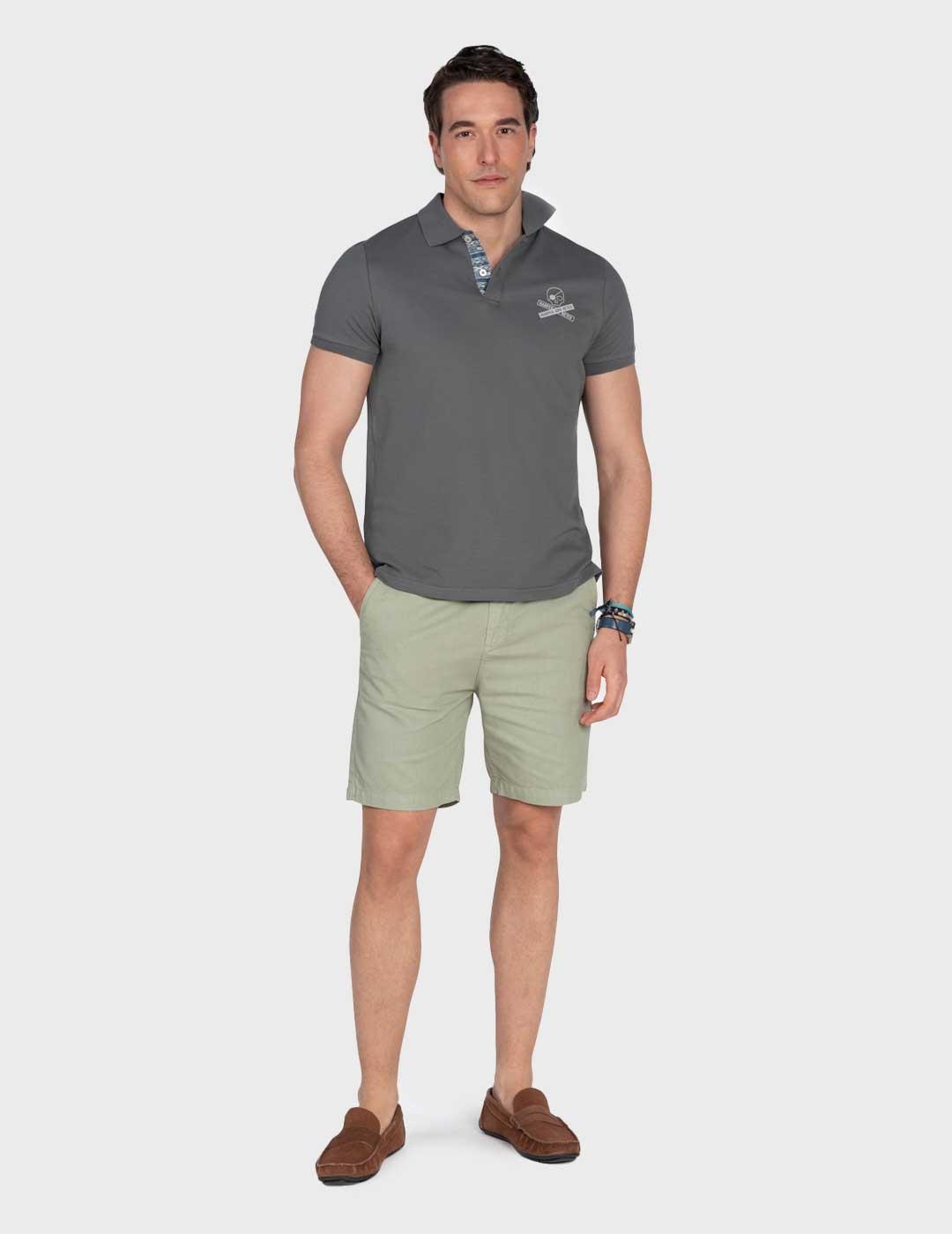 Harper & Neyer Pirate polo gris oscuro para hombre