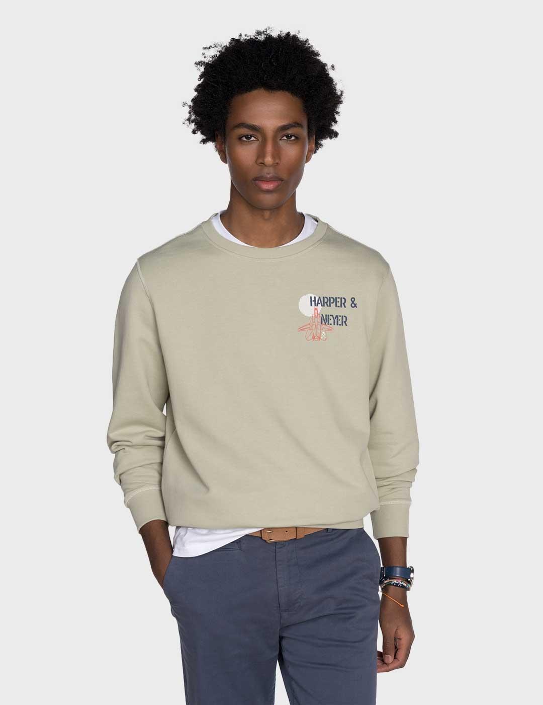 Harper & Neyer Tomcat sudadera verde militar para hombre