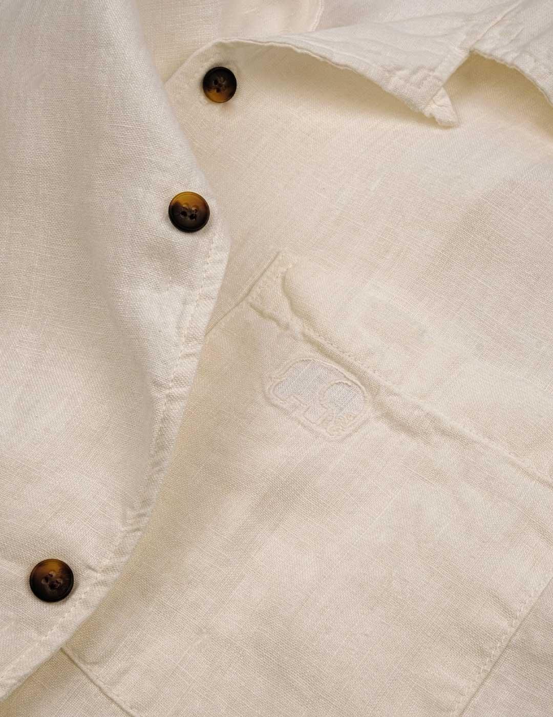 Trendsplant San Miguel Linen camisa blanca para hombre