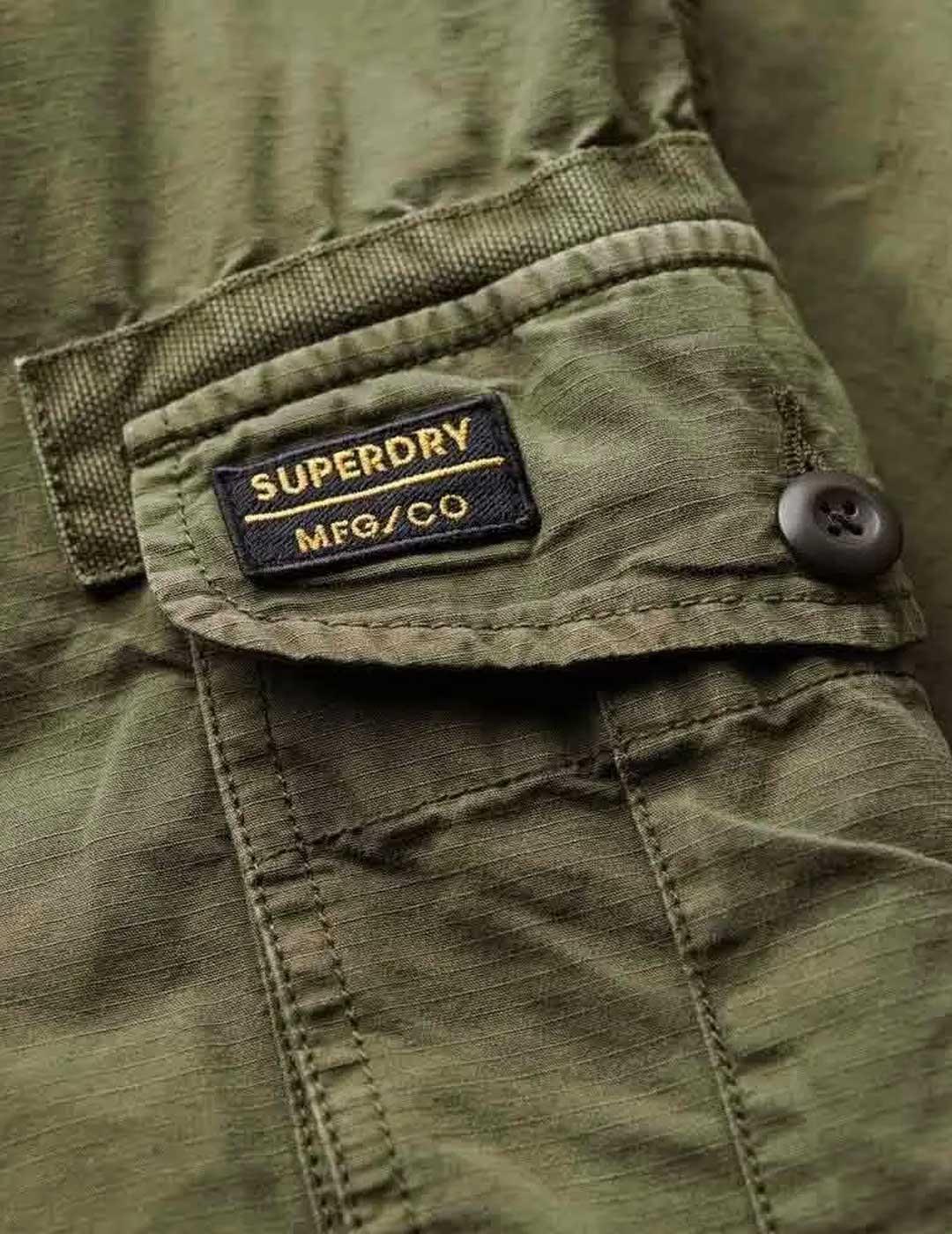 Superdry Parachute Light pantalón verde cargo para hombre