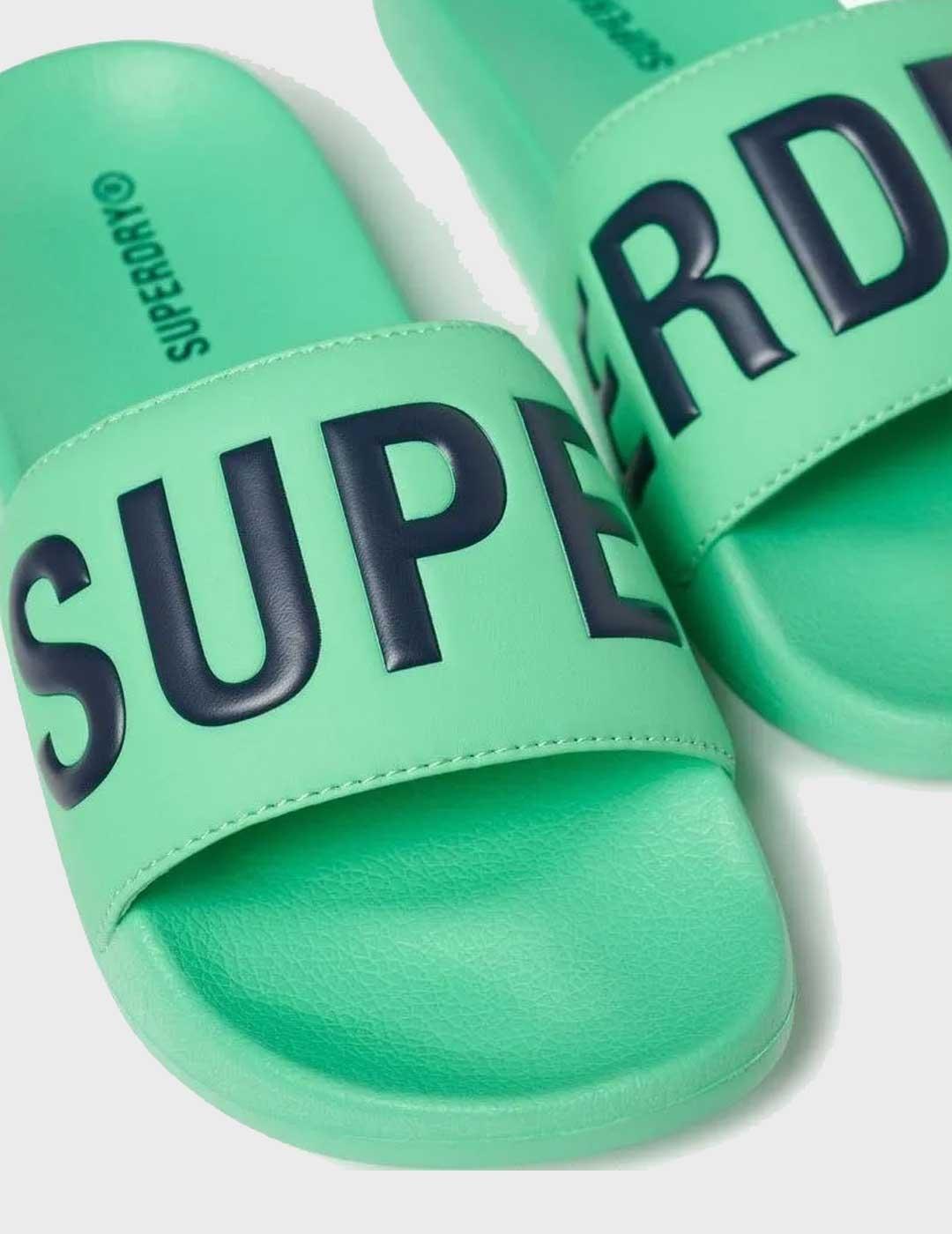 Superdry Core chanclas verdes para hombre