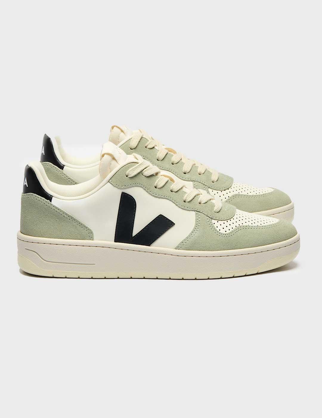 Veja V-10 Prime Leather zapatilla verde para hombre