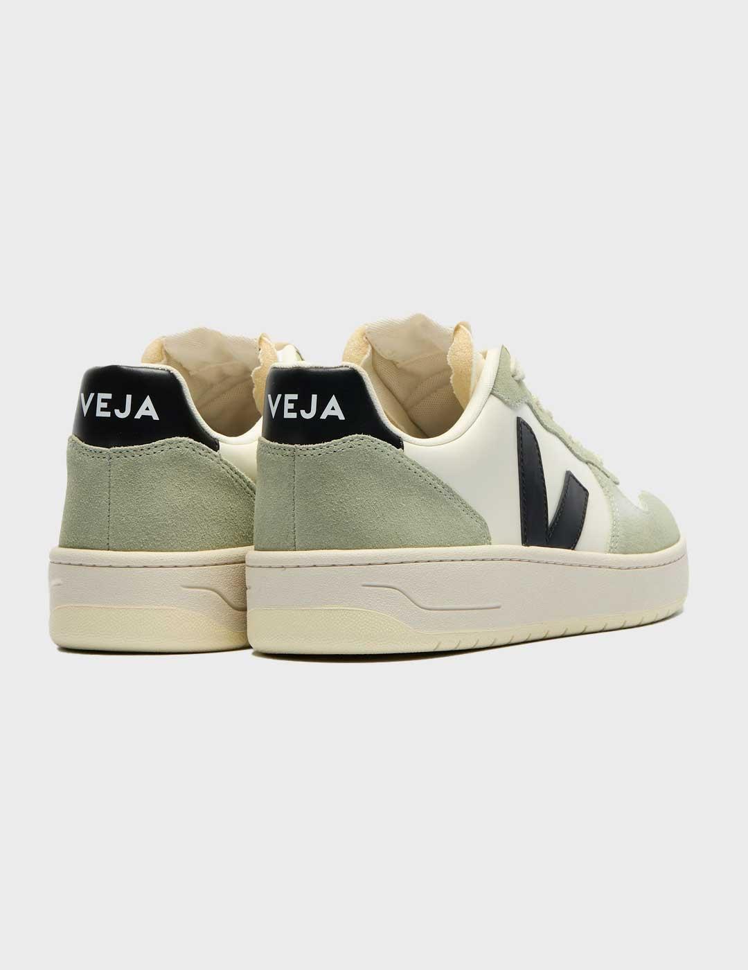 Veja V-10 Prime Leather zapatilla verde para hombre