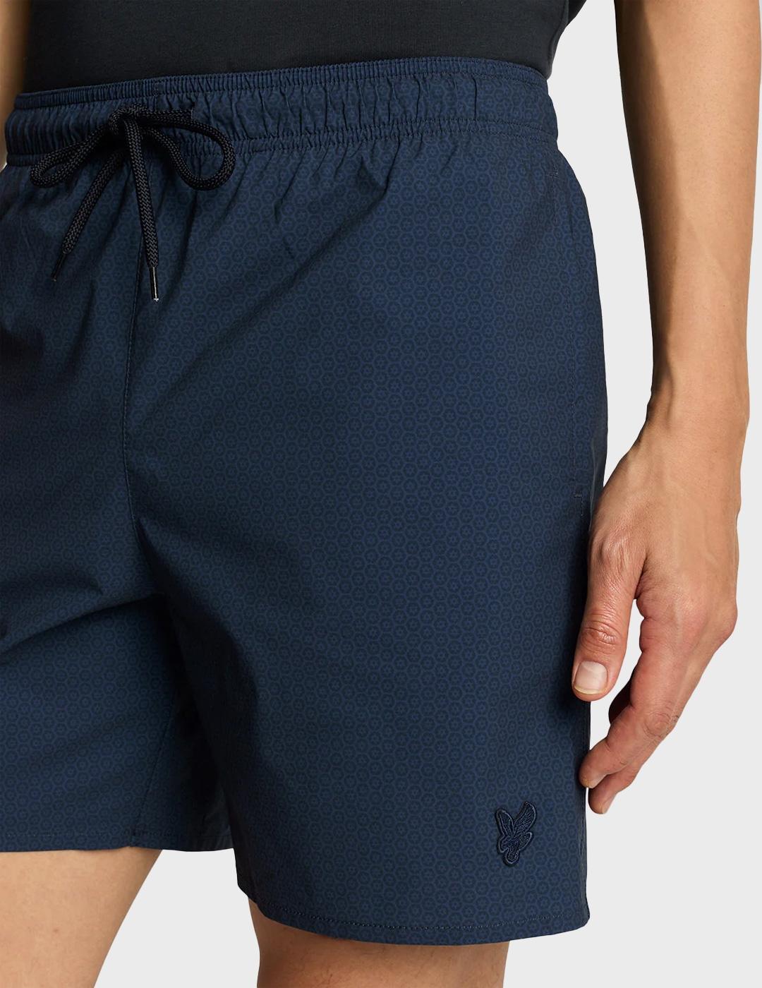 Lyle & Scott Geo Motif bañador azul marino para hombre