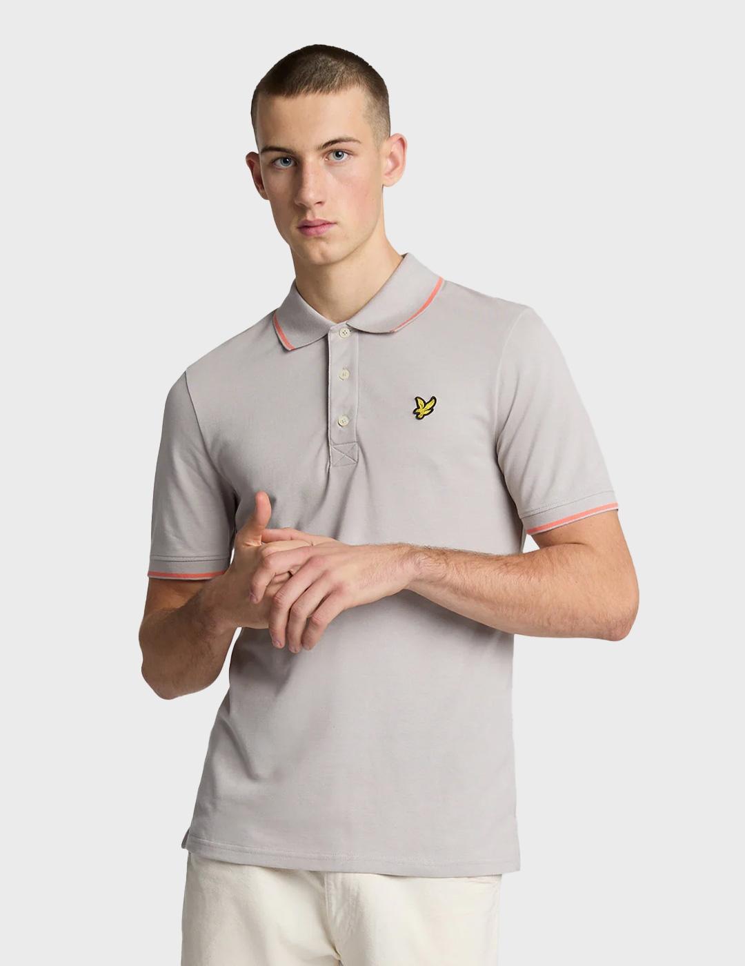 Lyle & Scott Tipped polo gris para hombre