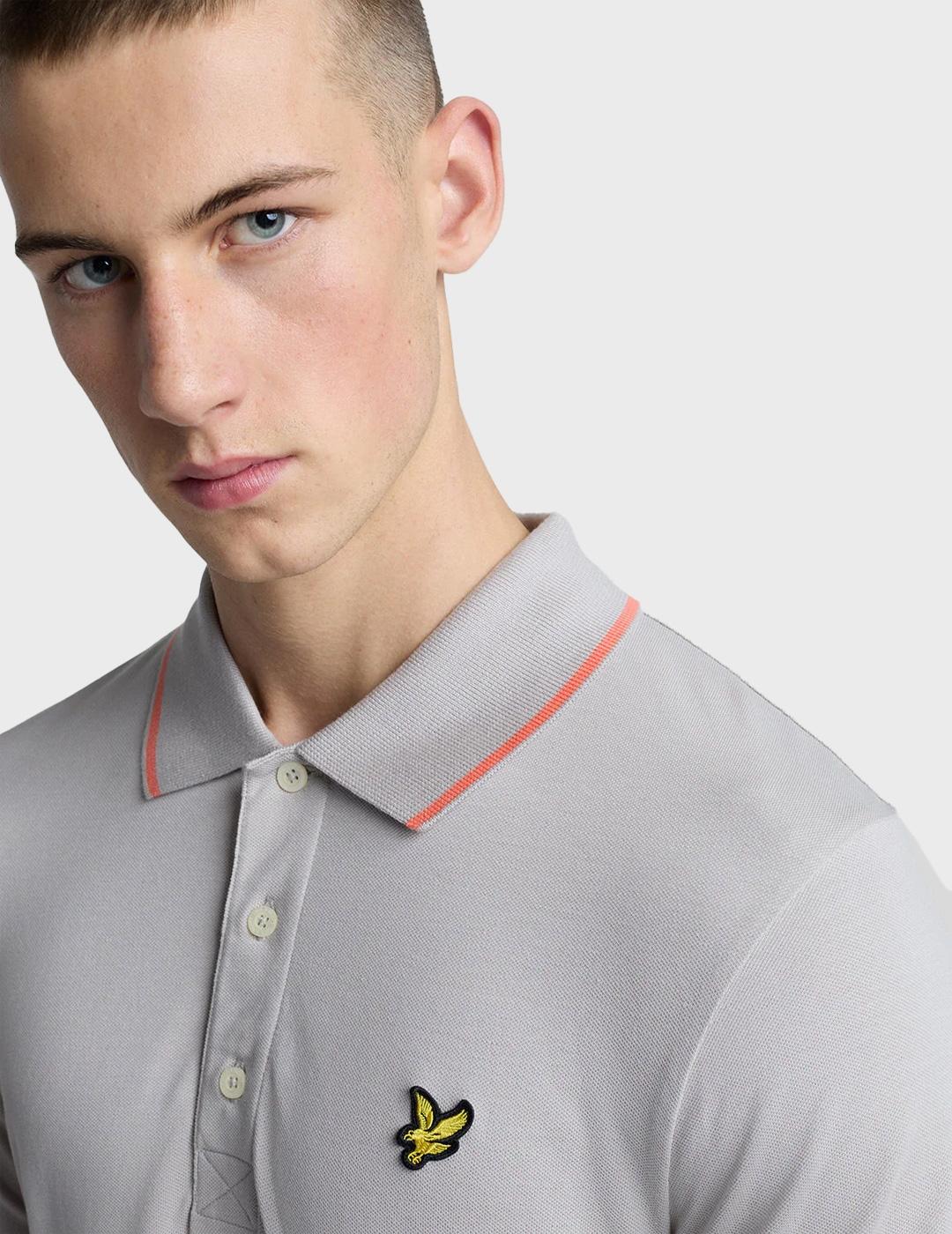Lyle & Scott Tipped polo gris para hombre