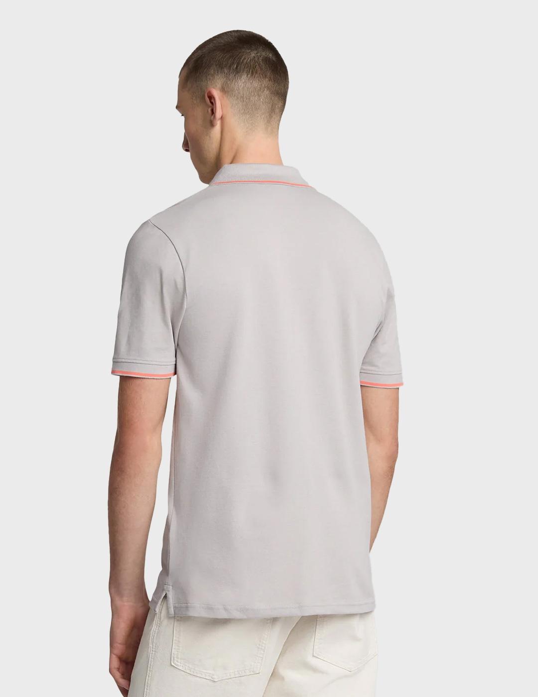 Lyle & Scott Tipped polo gris para hombre
