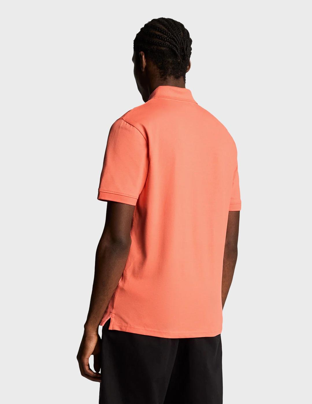 Lyle & Scott Plain polo coral para hombre