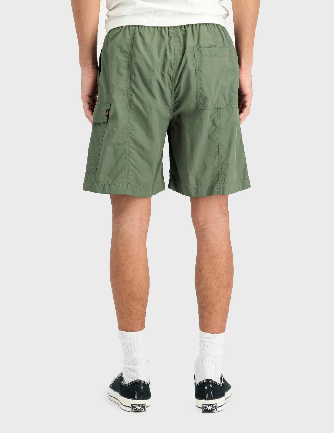 Alpha Nylon Cargo pantalón corto verde para hombre