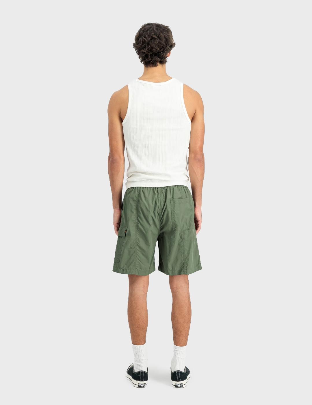 Alpha Nylon Cargo pantalón corto verde para hombre