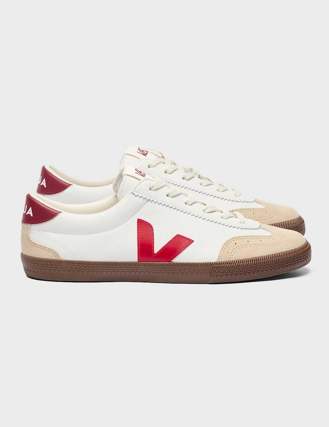 Veja Volley O.t.Leather zapatilla blanca para mujer