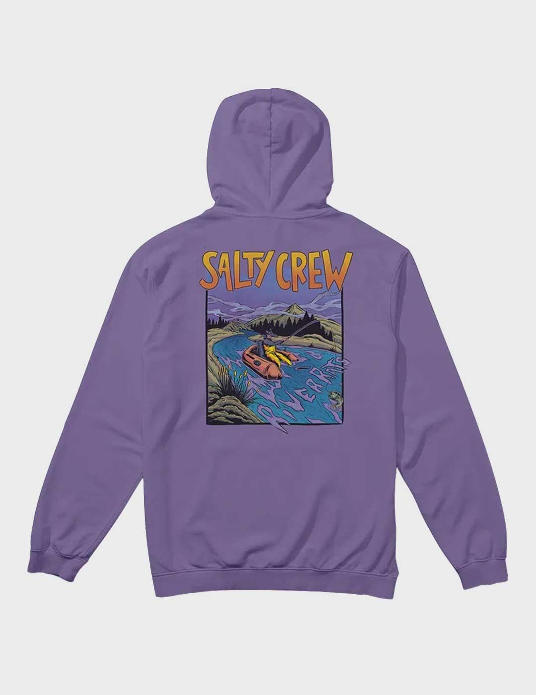 Salty Crew River Rats sudadera morada para hombre