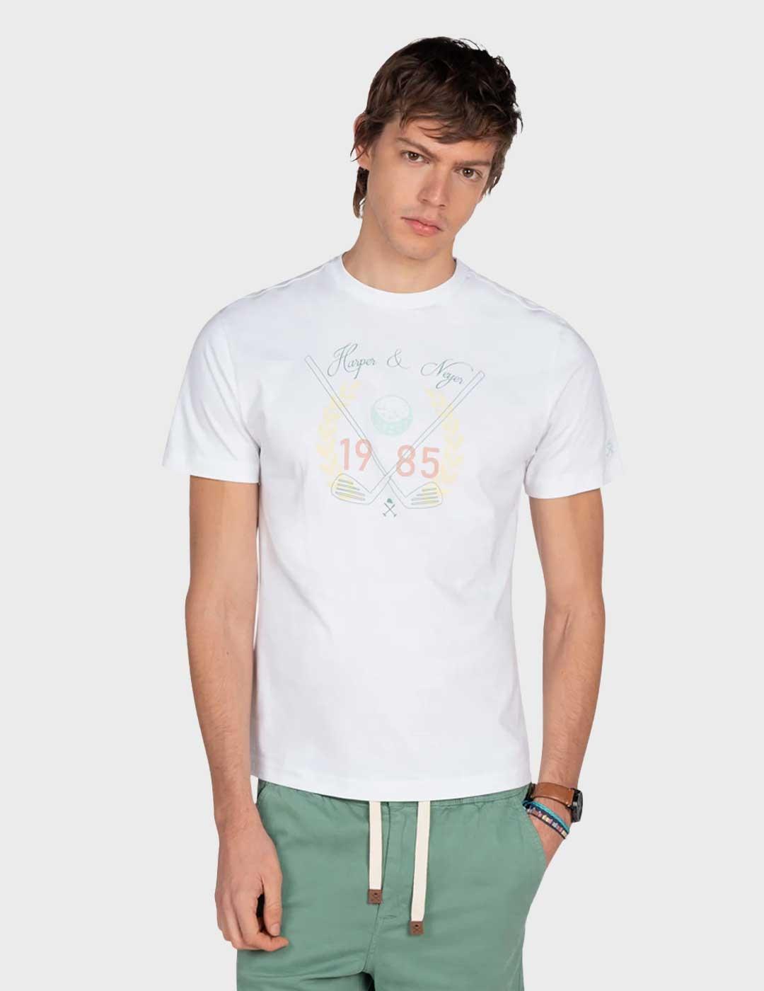 Harper & Neyer Golf camiseta blanca para hombre