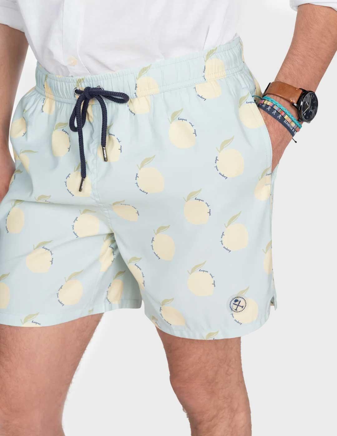 Harper & Neyer Macedonia bañador turquesa para hombre