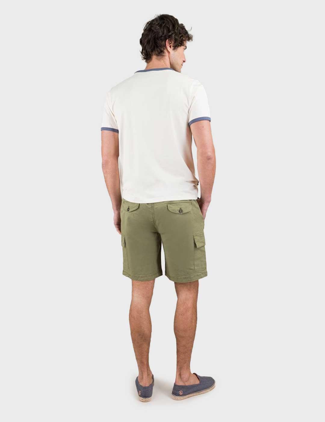 El Ganso bermuda verde cargo para hombre