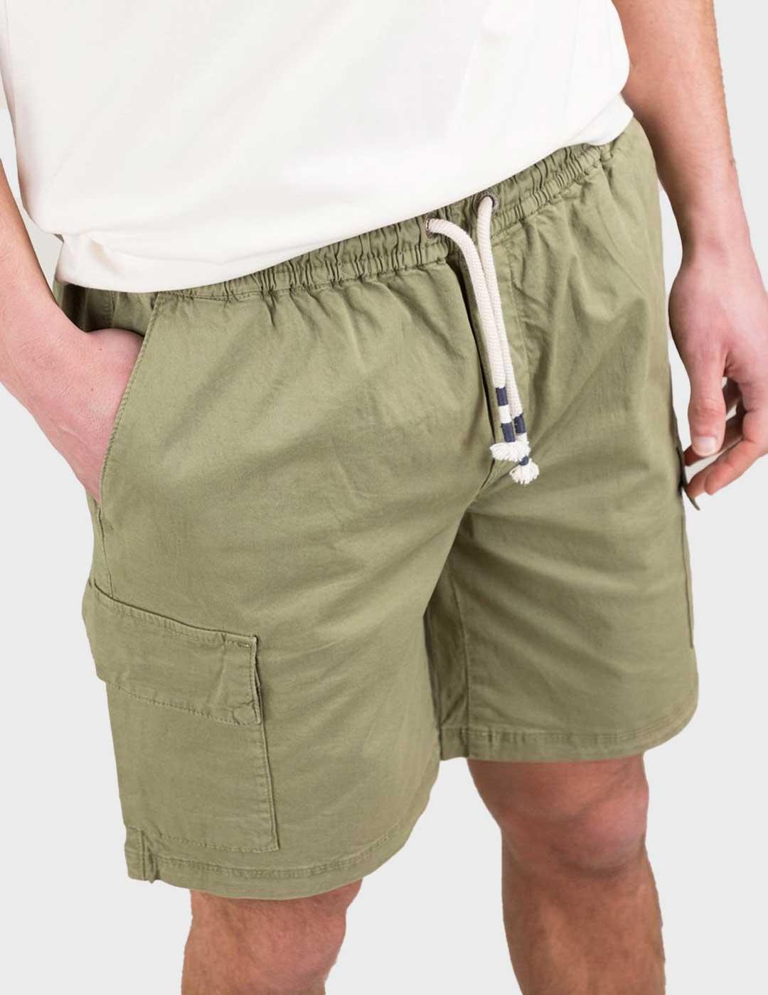 El Ganso bermuda verde cargo para hombre