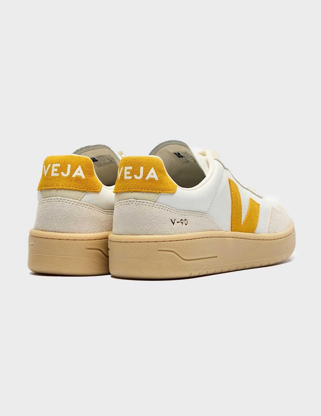 Veja V-90 O.T.Leather zapatilla blanca para hombre