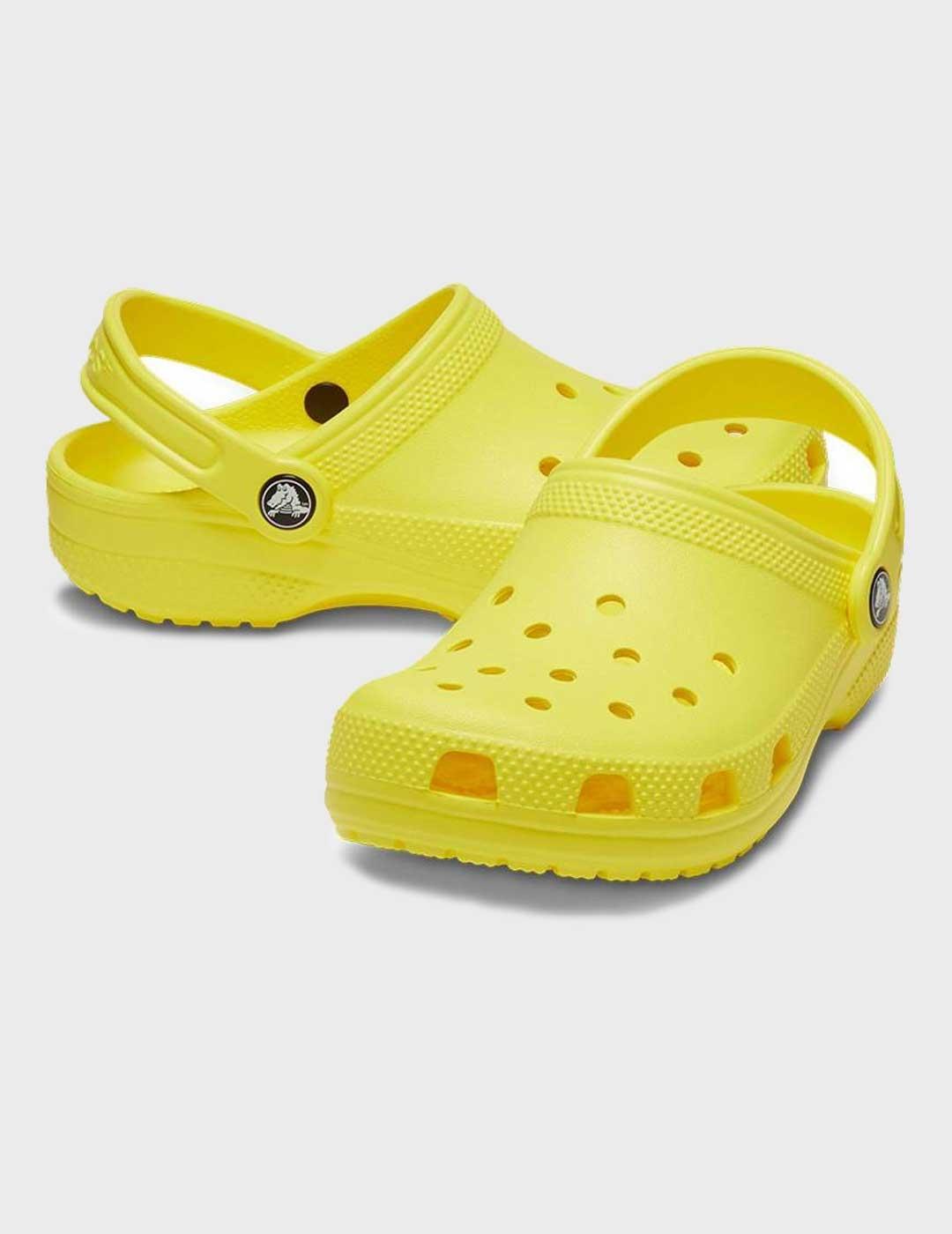 Crocs Classic Clog K zuecos amarillos para niño y mujer