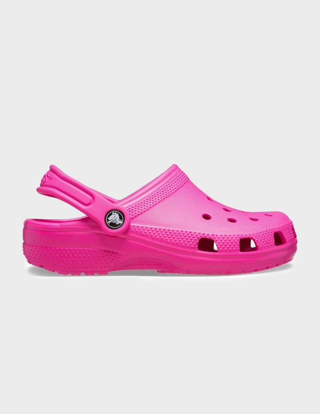 Crocs Classic Clog K Zueco rosa para niña y mujer