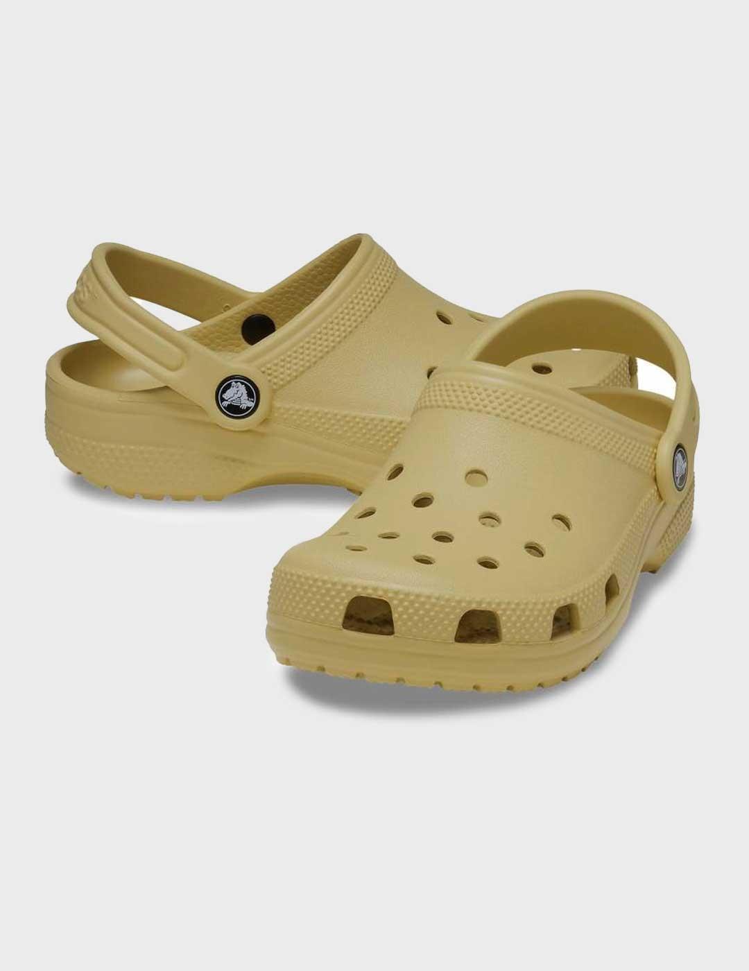 Crocs Classic Clog K zueco beige para niño y mujer