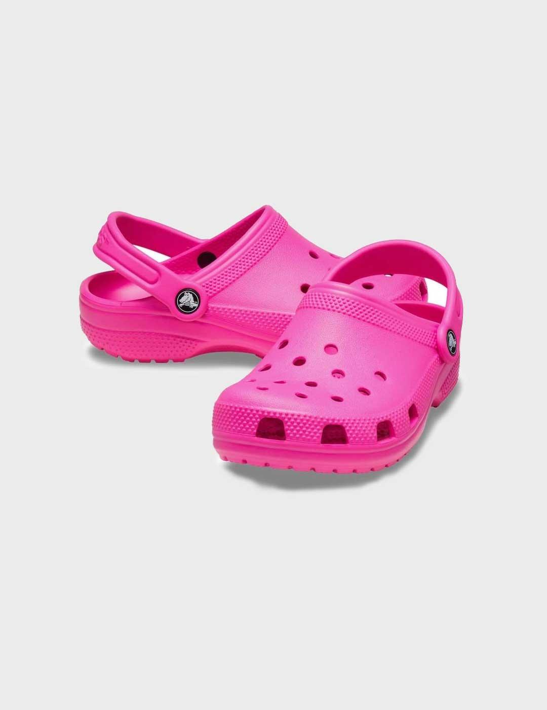 Crocs Classic Clog T zuecos rosas para niño y niña