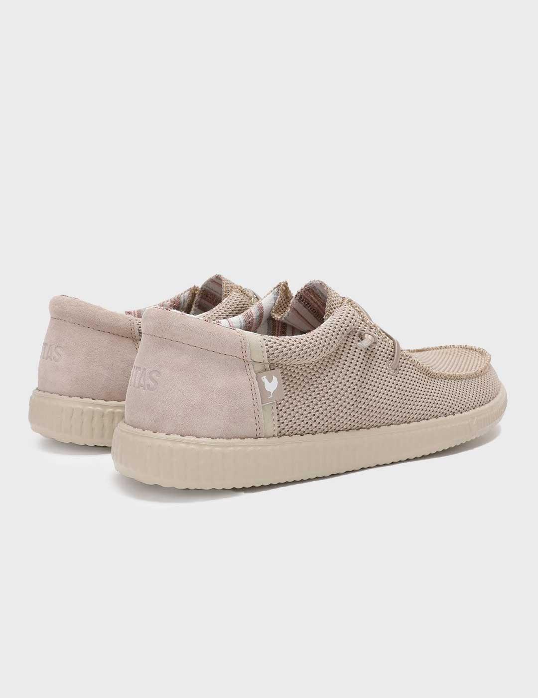 Walk in Pitas Wp150 Luca zapatilla beige náutica para hombre