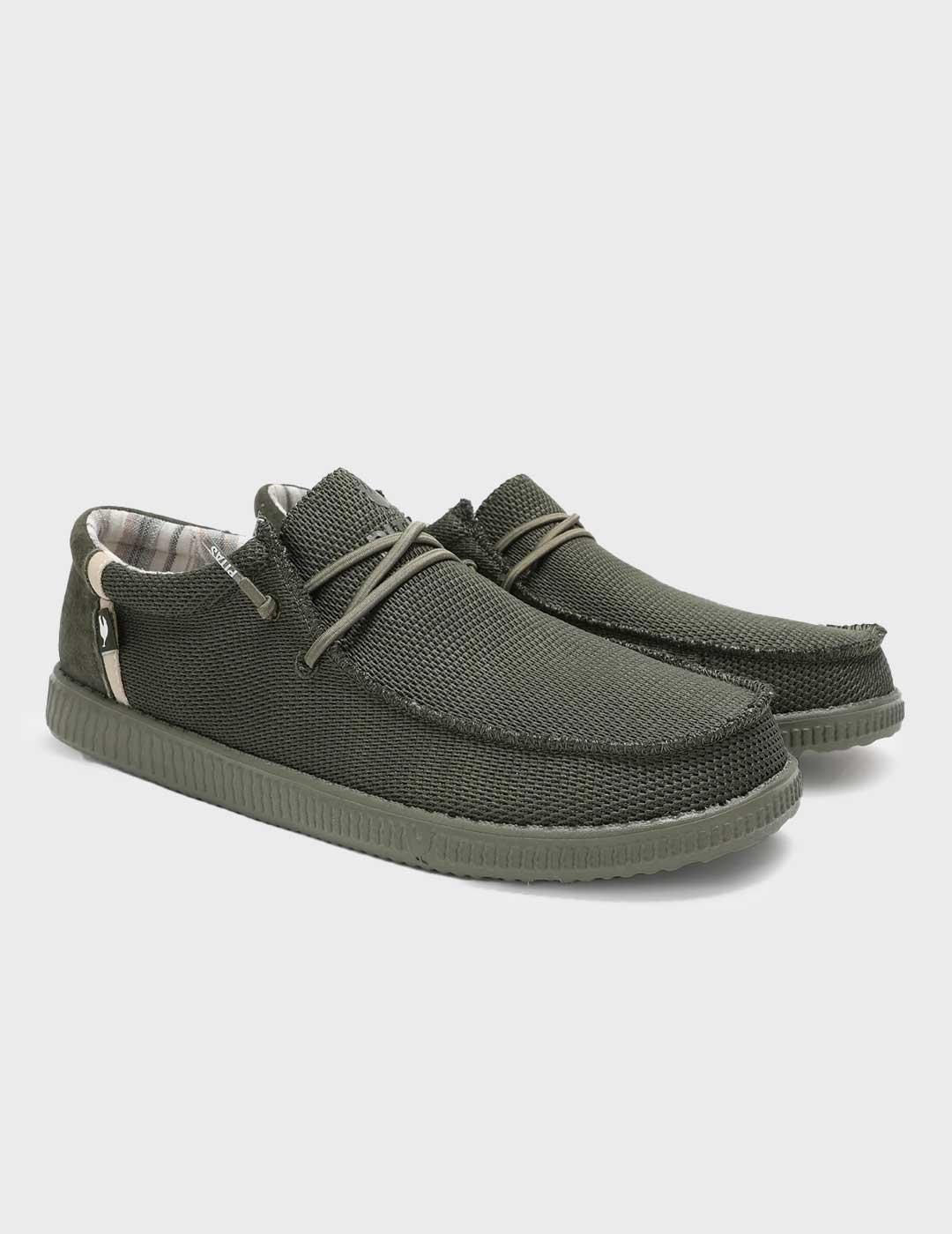 Walk in Pitas Wp150 Luca zapatilla verde náutica para hombre