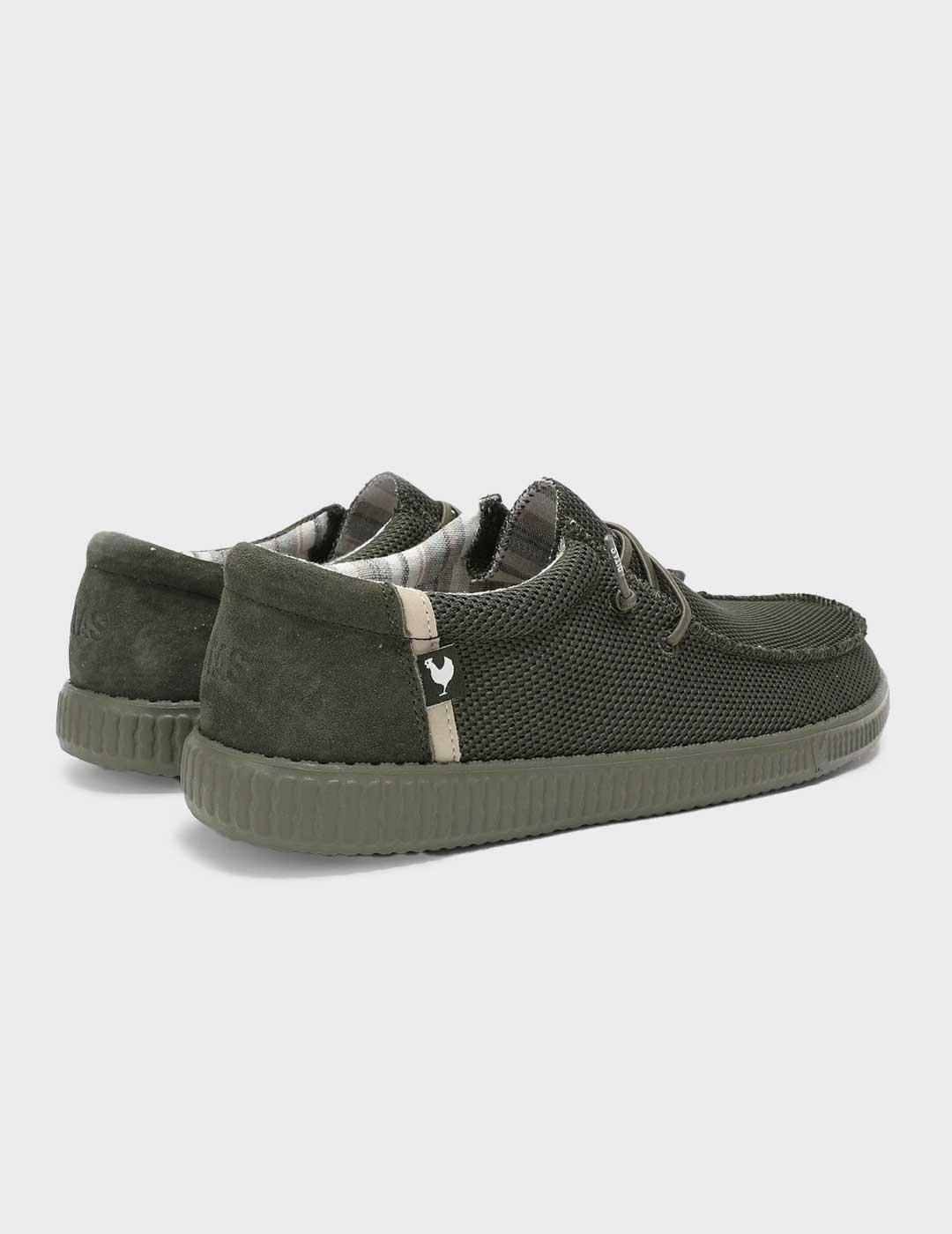 Walk in Pitas Wp150 Luca zapatilla verde náutica para hombre