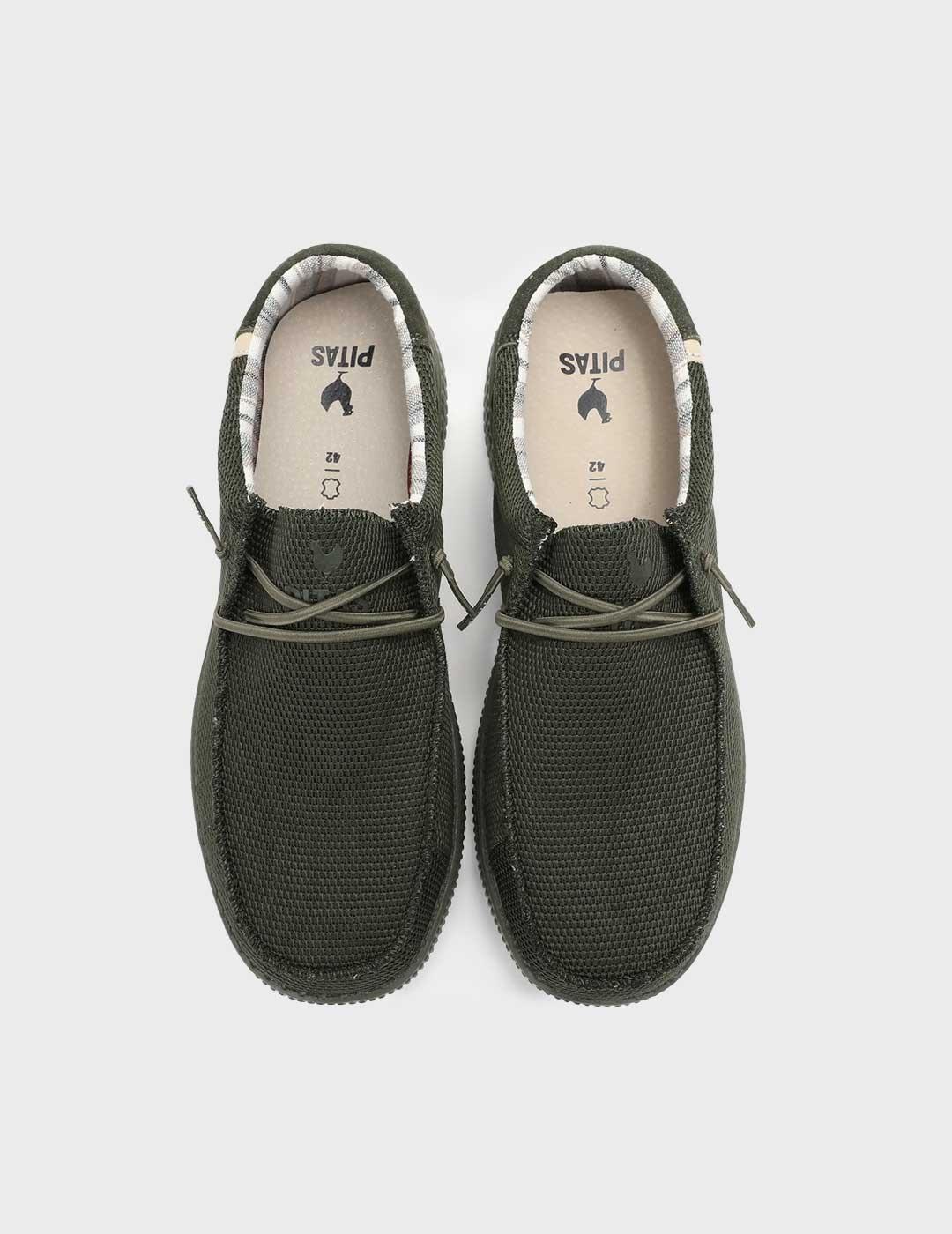 Walk in Pitas Wp150 Luca zapatilla verde náutica para hombre