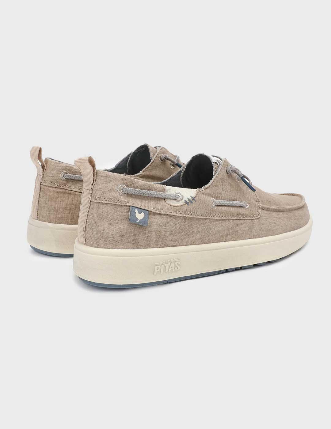 Walk in Pitas Maui Flax zapatilla beige para hombre