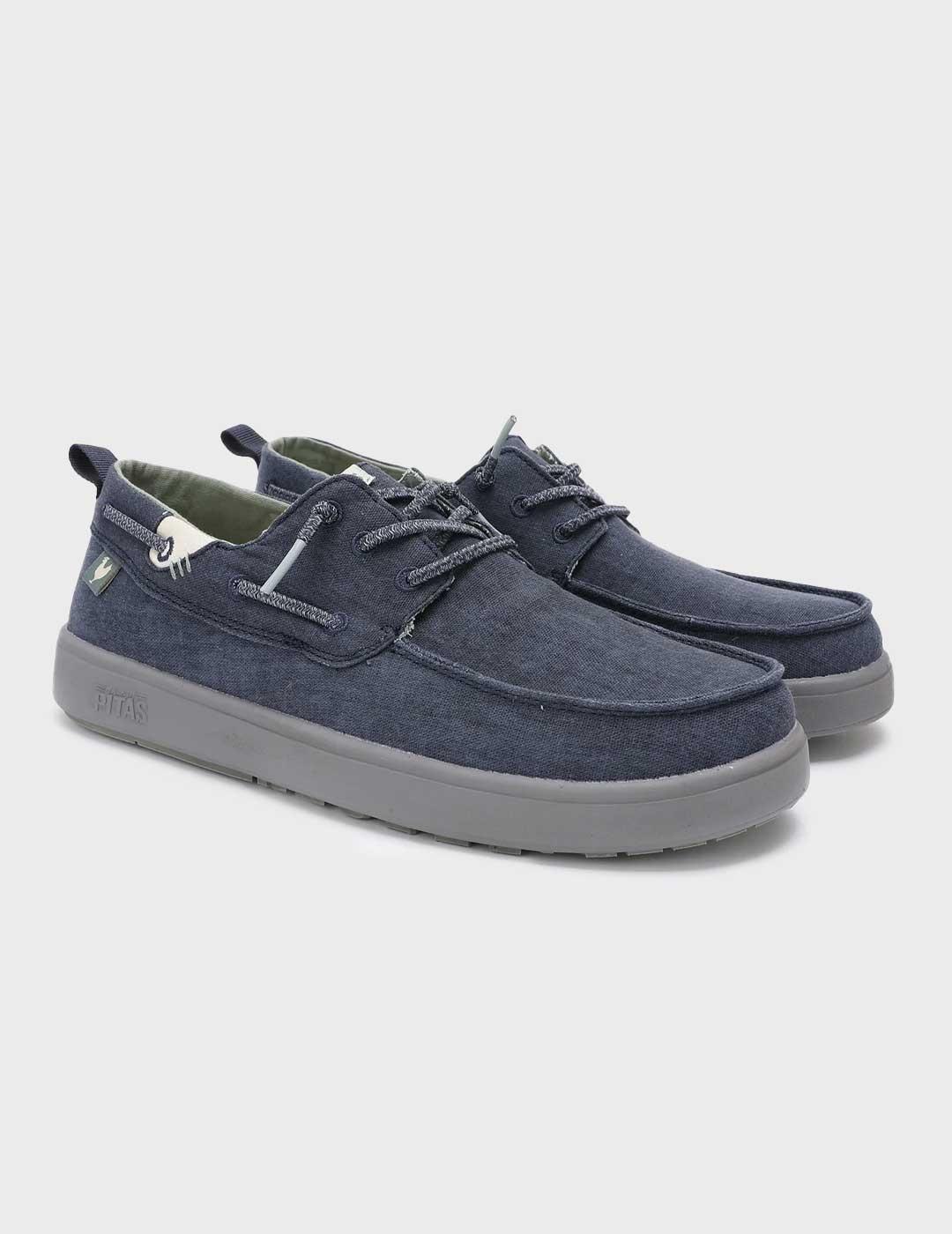Walk in Pitas Maui Flax zapatilla azul marino para hombre