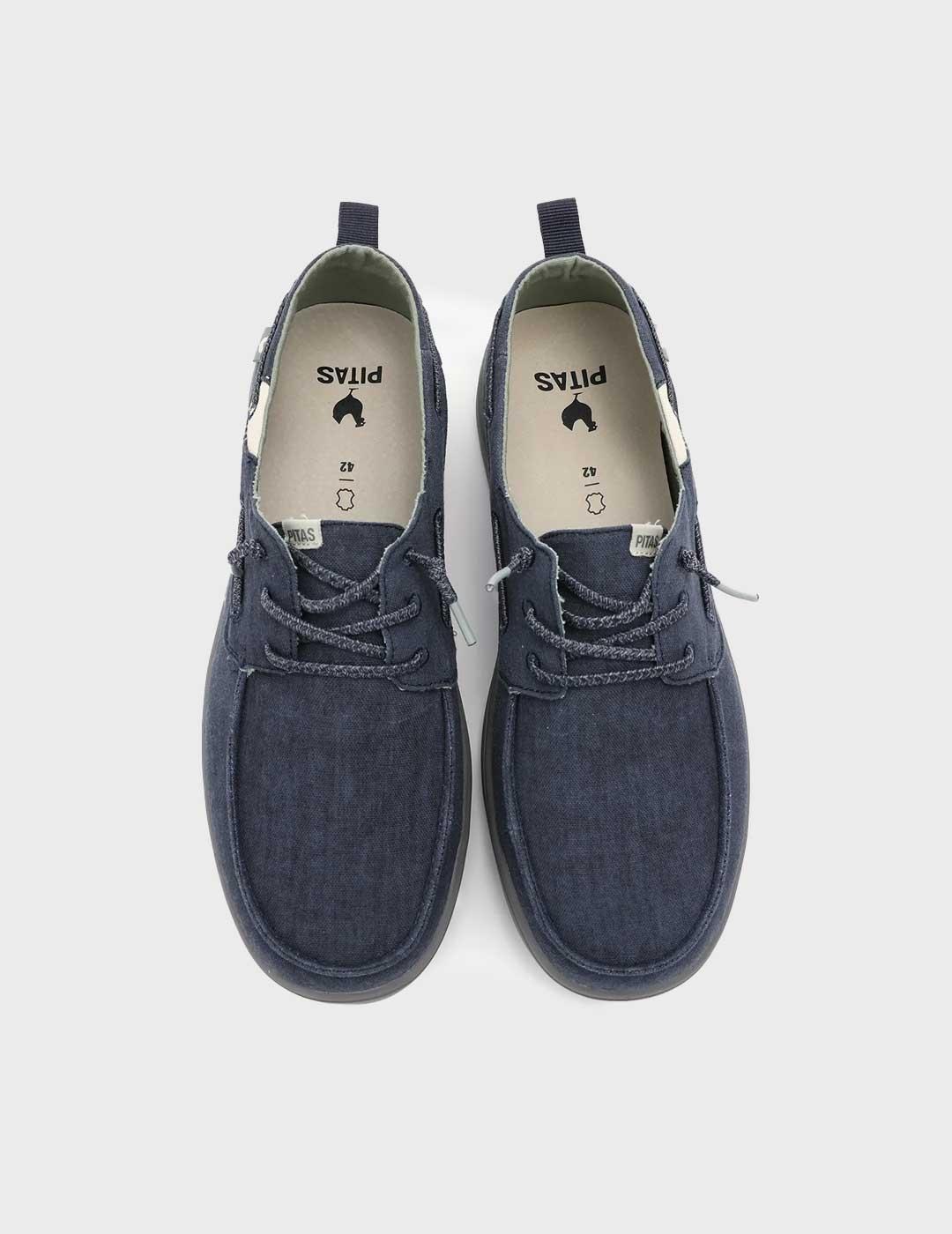 Walk in Pitas Maui Flax zapatilla azul marino para hombre