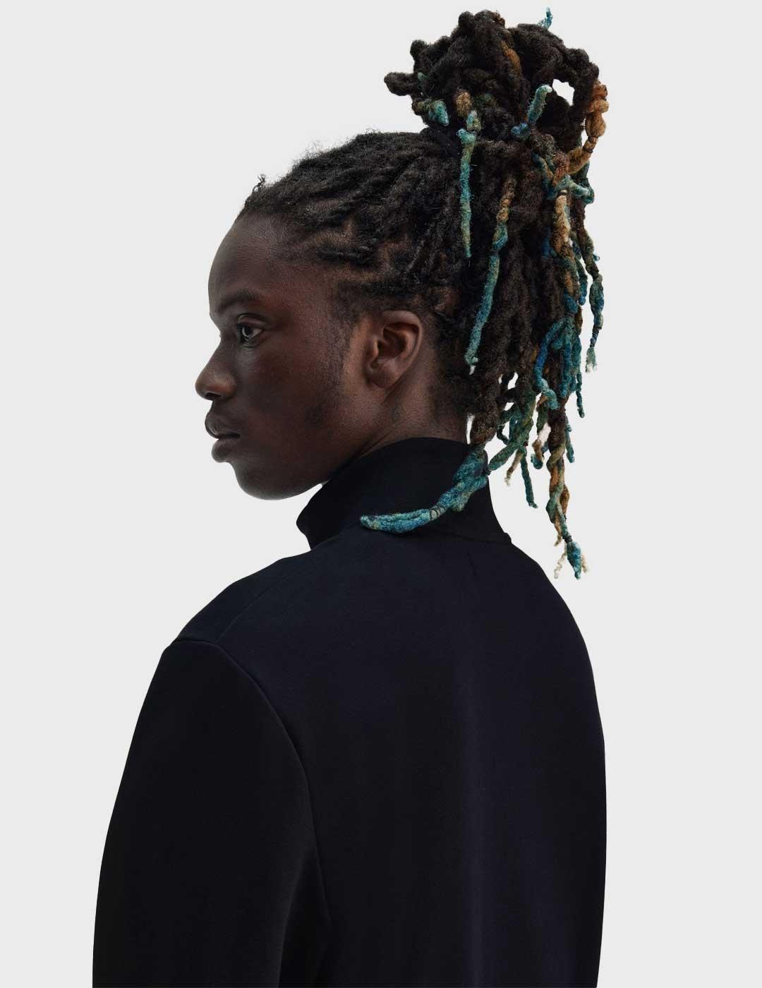 Fred Perry Half Zip sudadera azul marino para hombre