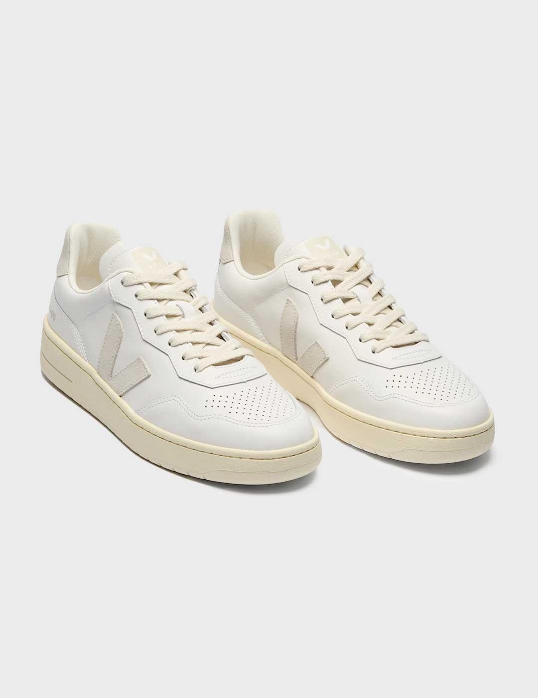 Veja V-90 O.T.  Leather zapatilla blanca para hombre