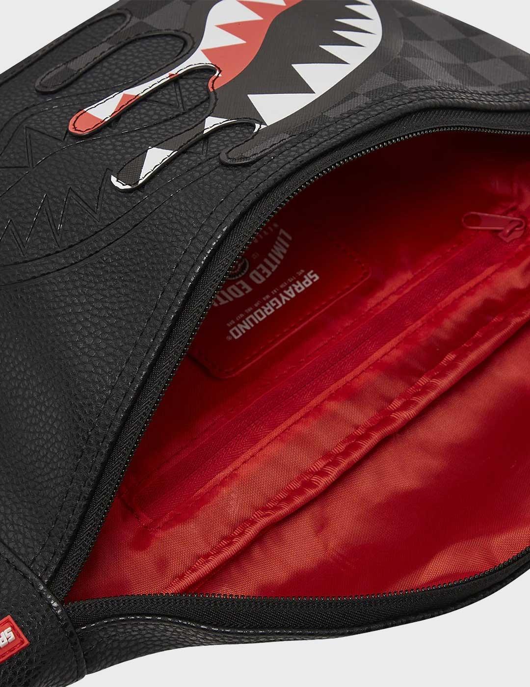 Sprayground Unfinished Shark riñonera negra hombre y mujer