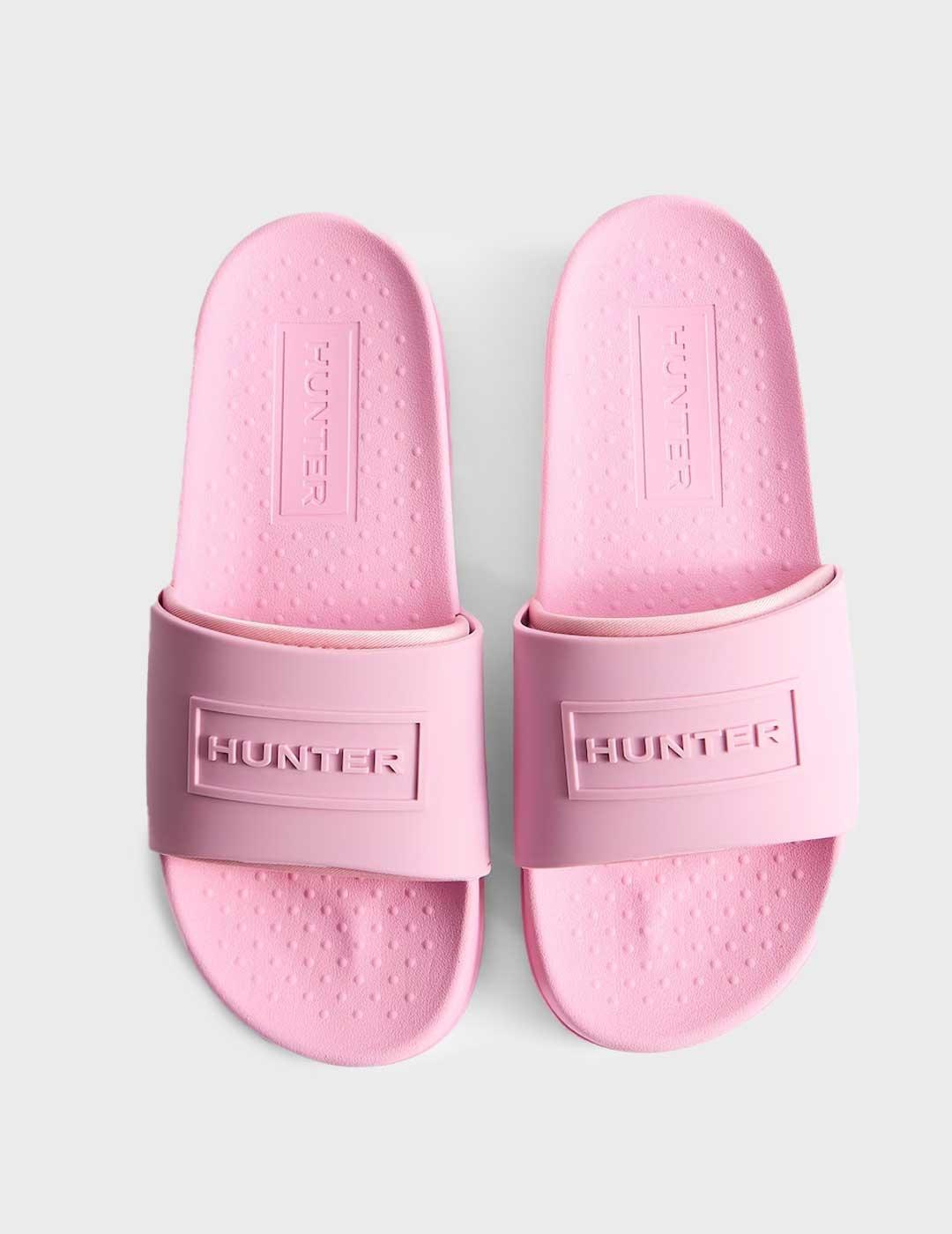 Hunter Core Embossed Silicone sandalia rosa para mujer