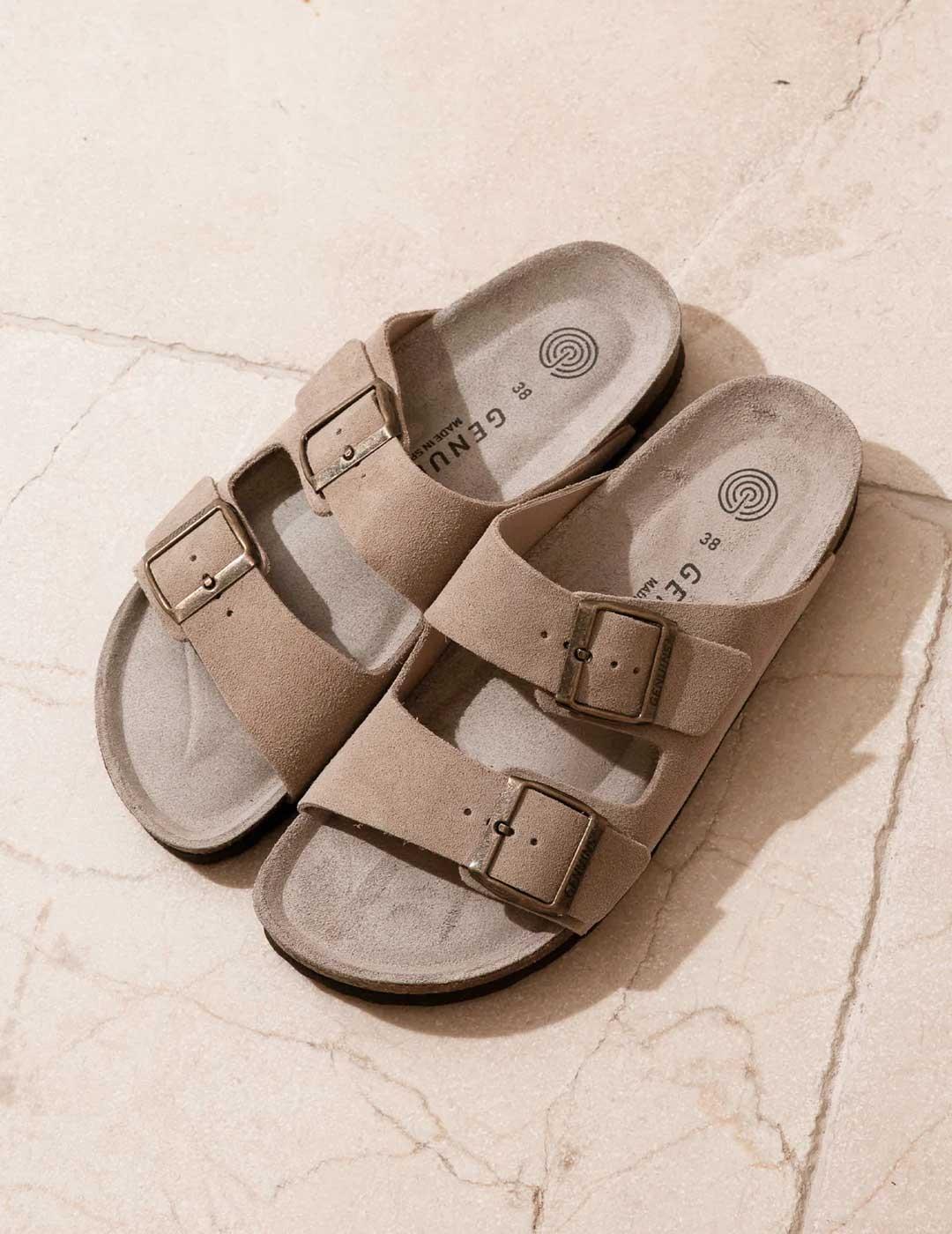 Genuins Hawaii Velour sandalias beige para hombre