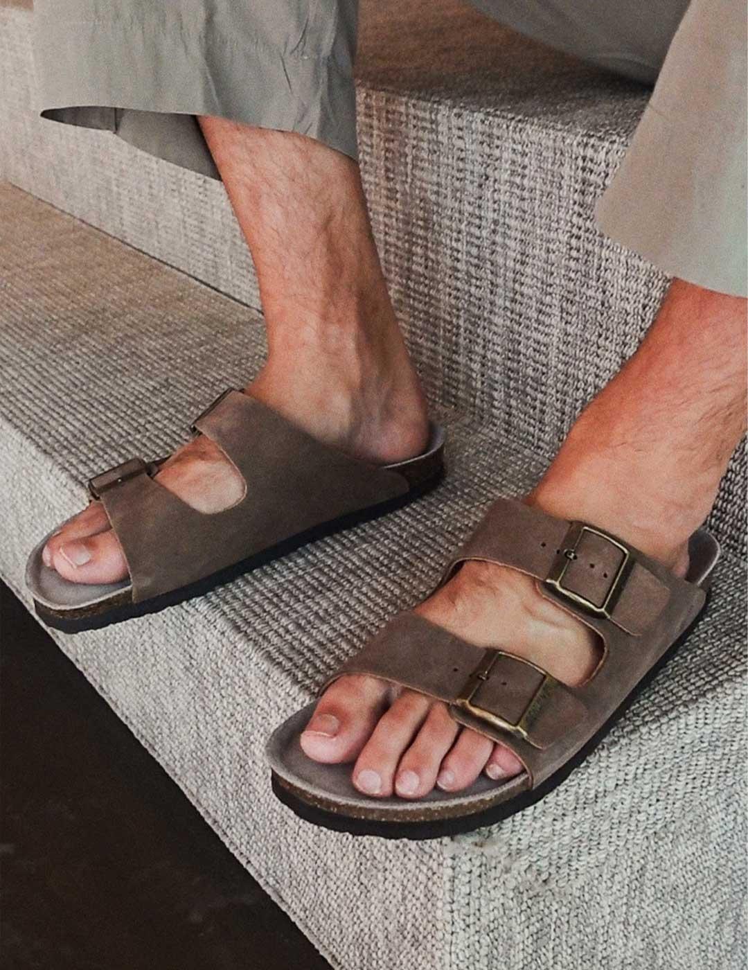 Genuins Hawaii Velour sandalia marrón para hombre