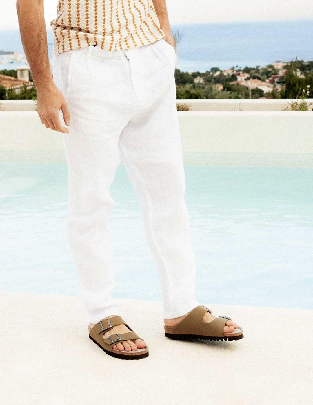 Genuins Hawaii Velour sandalia verde para hombre