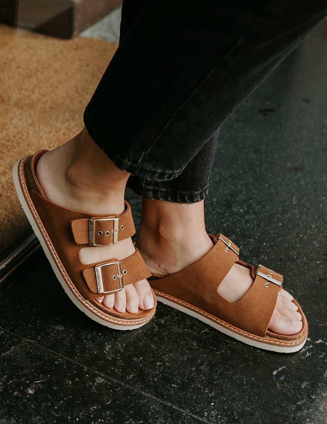 Genuins HawaiI Velour sandalia marrón para mujer