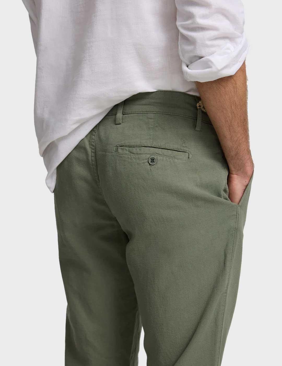 Silbon Sport Chino pantalón verde para hombre