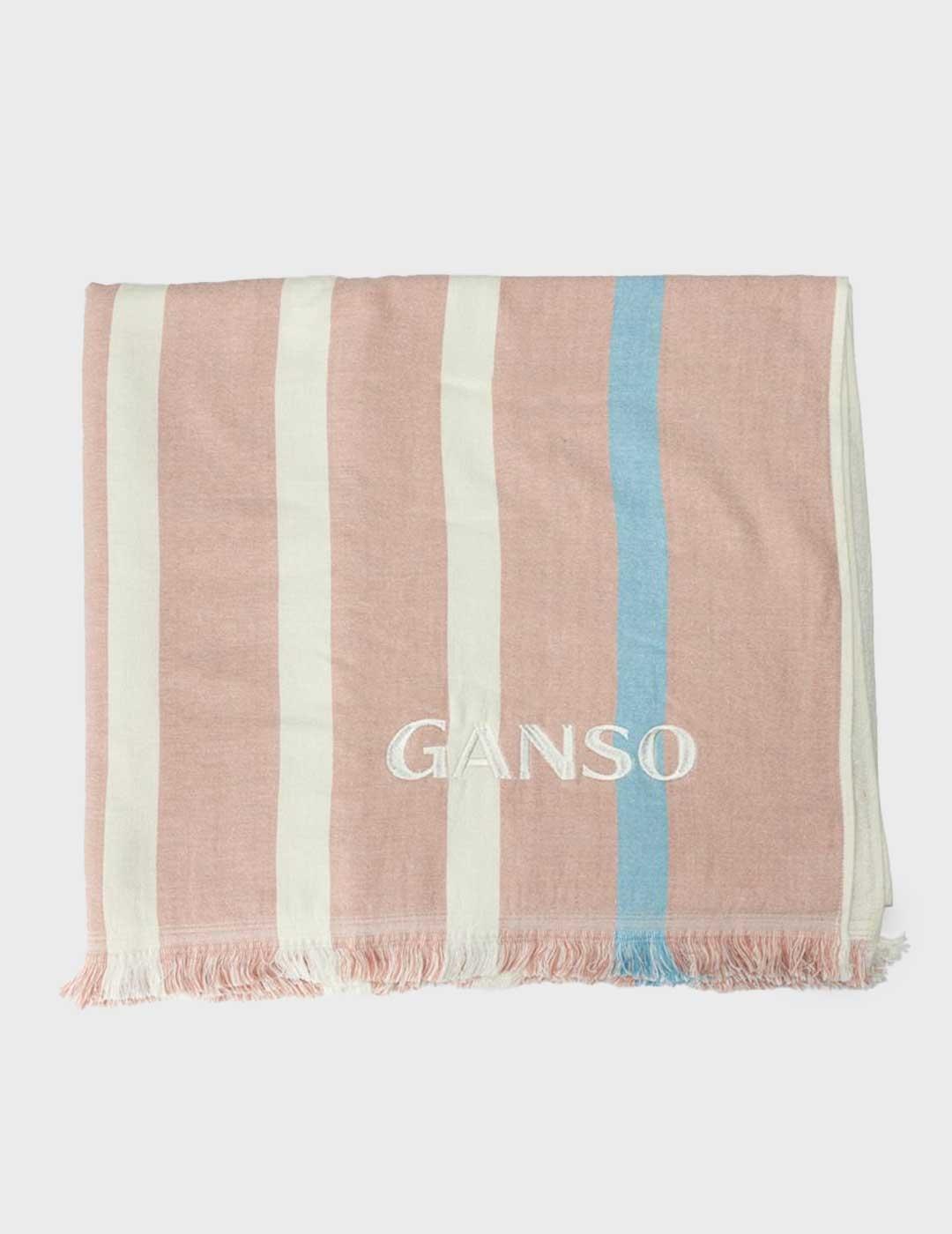 El Ganso toalla rosa a rayas para hombre y mujer