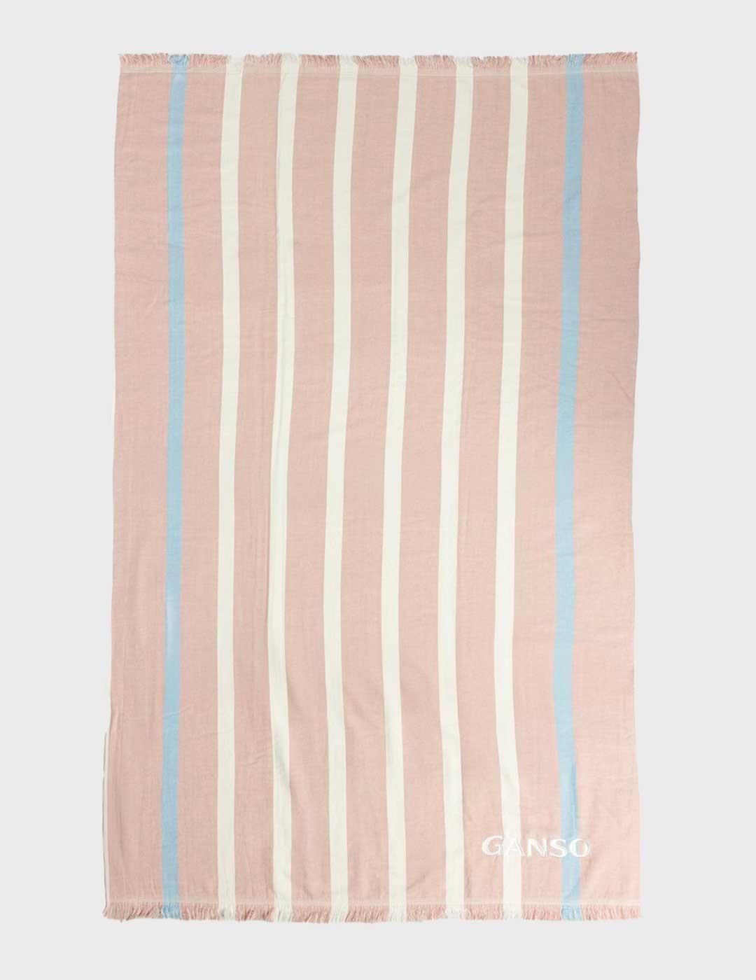 El Ganso toalla rosa a rayas para hombre y mujer
