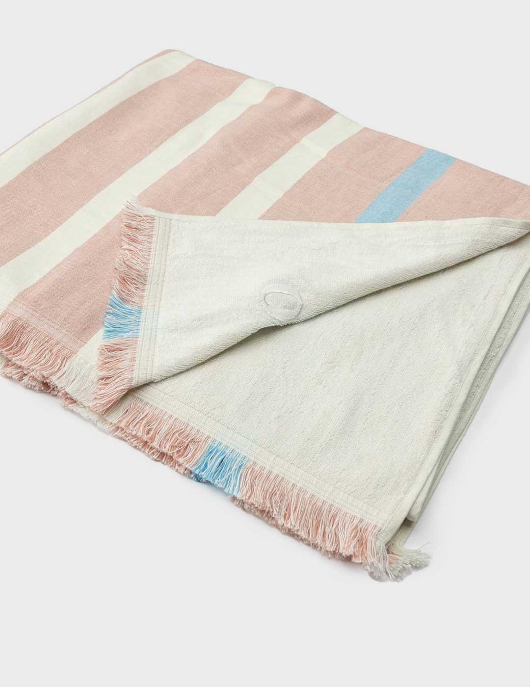 El Ganso toalla rosa a rayas para hombre y mujer