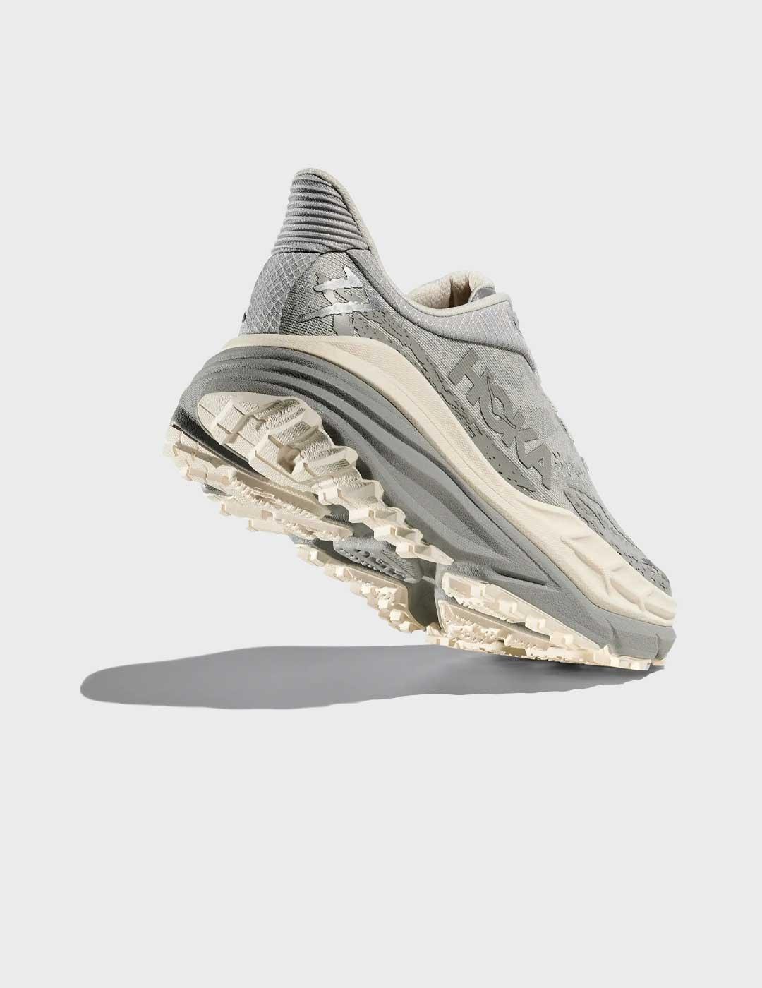 Hoka Stinson 7 zapatilla gris con amortiguación avanzada para mujer