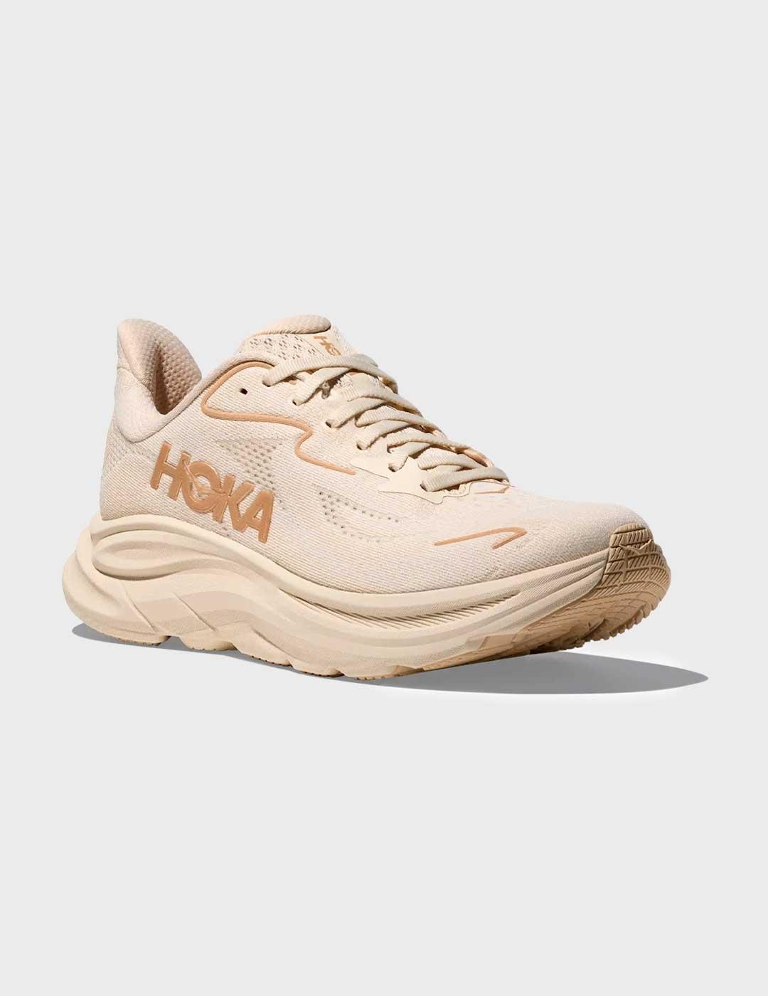 Hoka Clifton 10 zapatilla beige para mujer