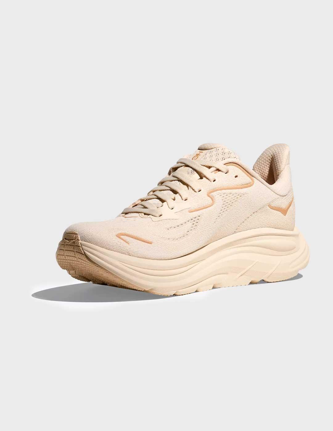 Hoka Clifton 10 zapatilla beige para mujer