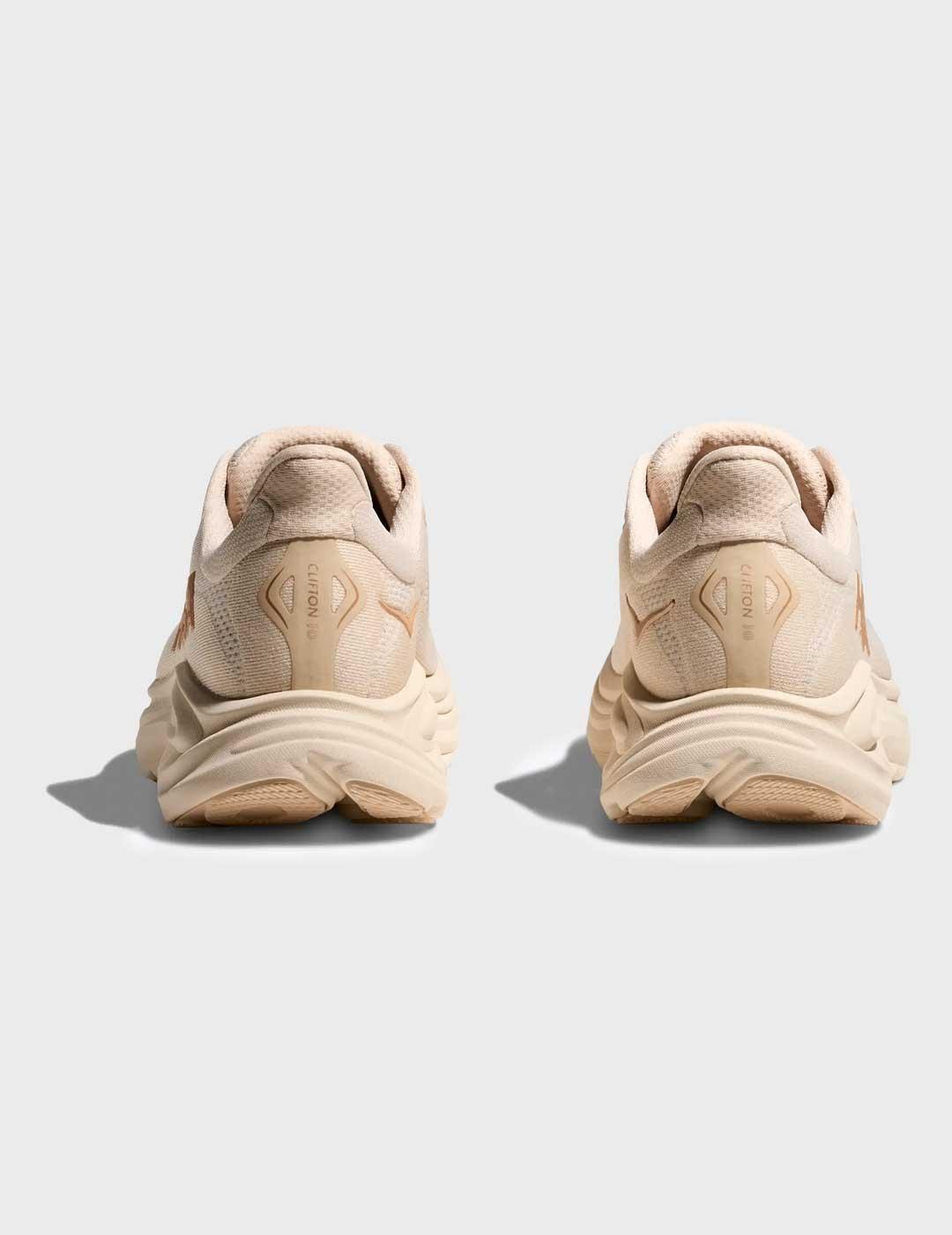 Hoka Clifton 10 zapatilla beige para mujer