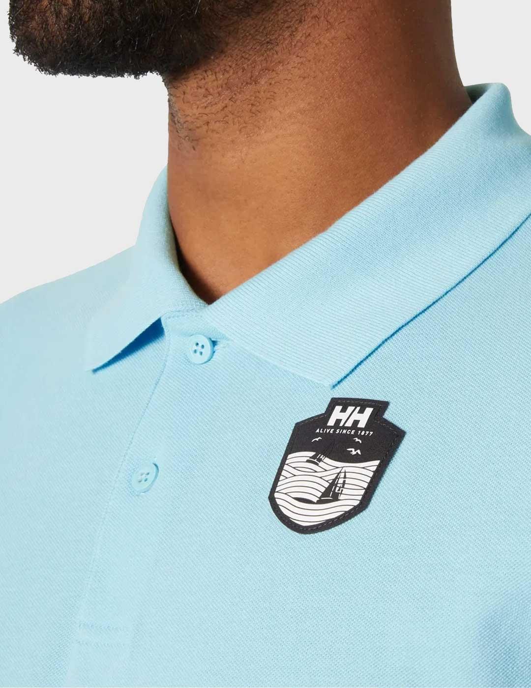 Helly Hansen Marstrand polo azul claro para hombre